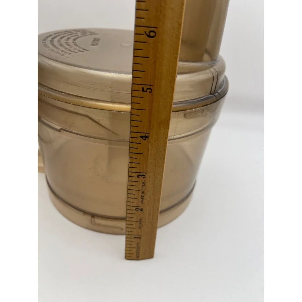 Cuisinart Food Processor Work Bowl Lid Feed Tube Pusher Smoked 0.5L